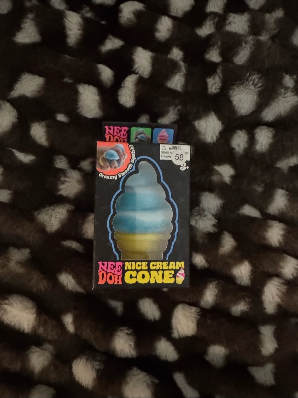 Nice Cream Cone Squishy Toy - Blue & Yellow